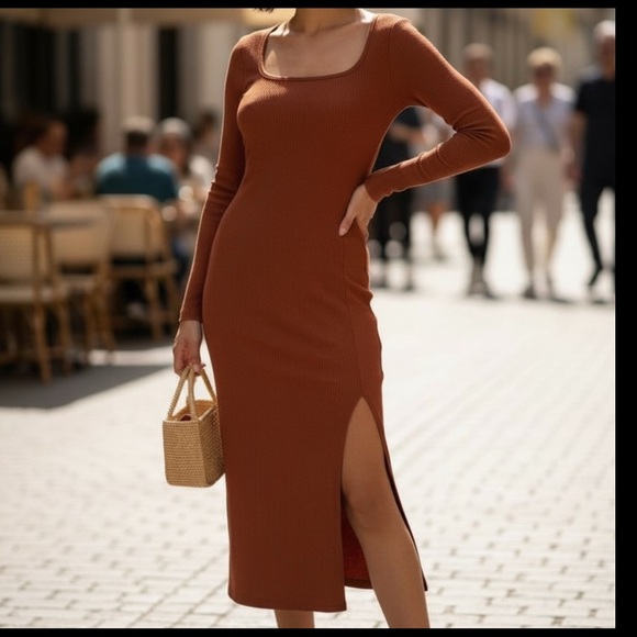 Old Navy Dresses & Skirts - Old Navy Rust Long Sleeve Dress